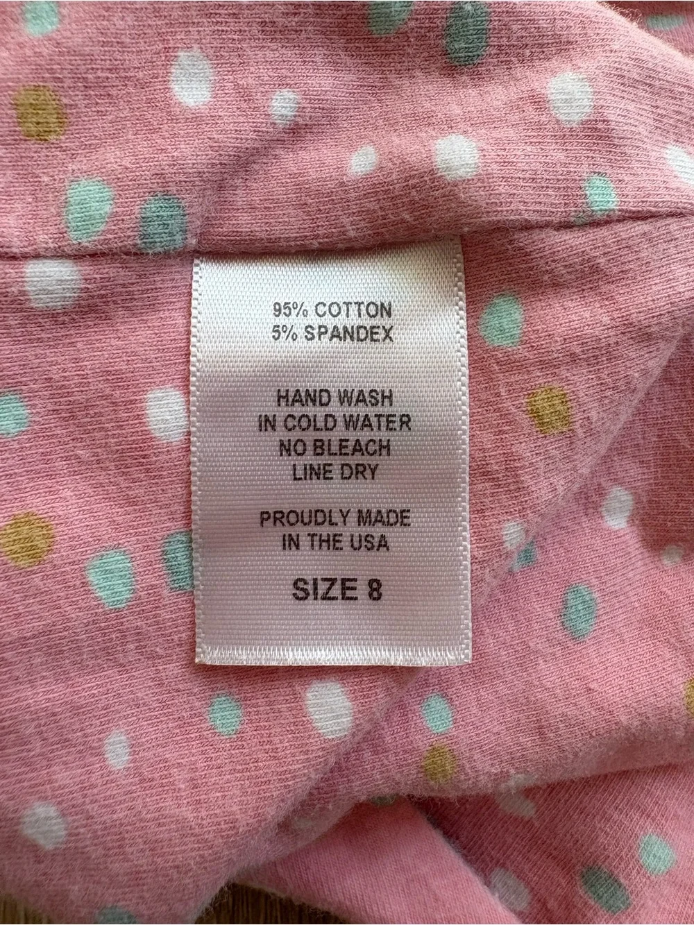 Remie Girl Pink Puff Sleeve Polka Dot Leotard - Size 8